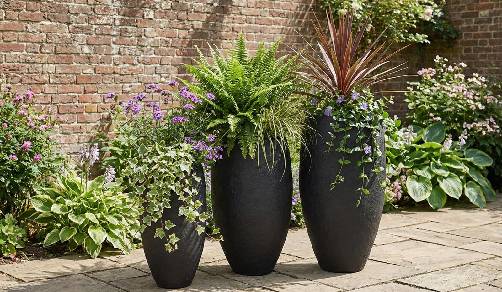 Phillips Collection Home Decor Phillips Collection Aera Planter, Black, Medium
