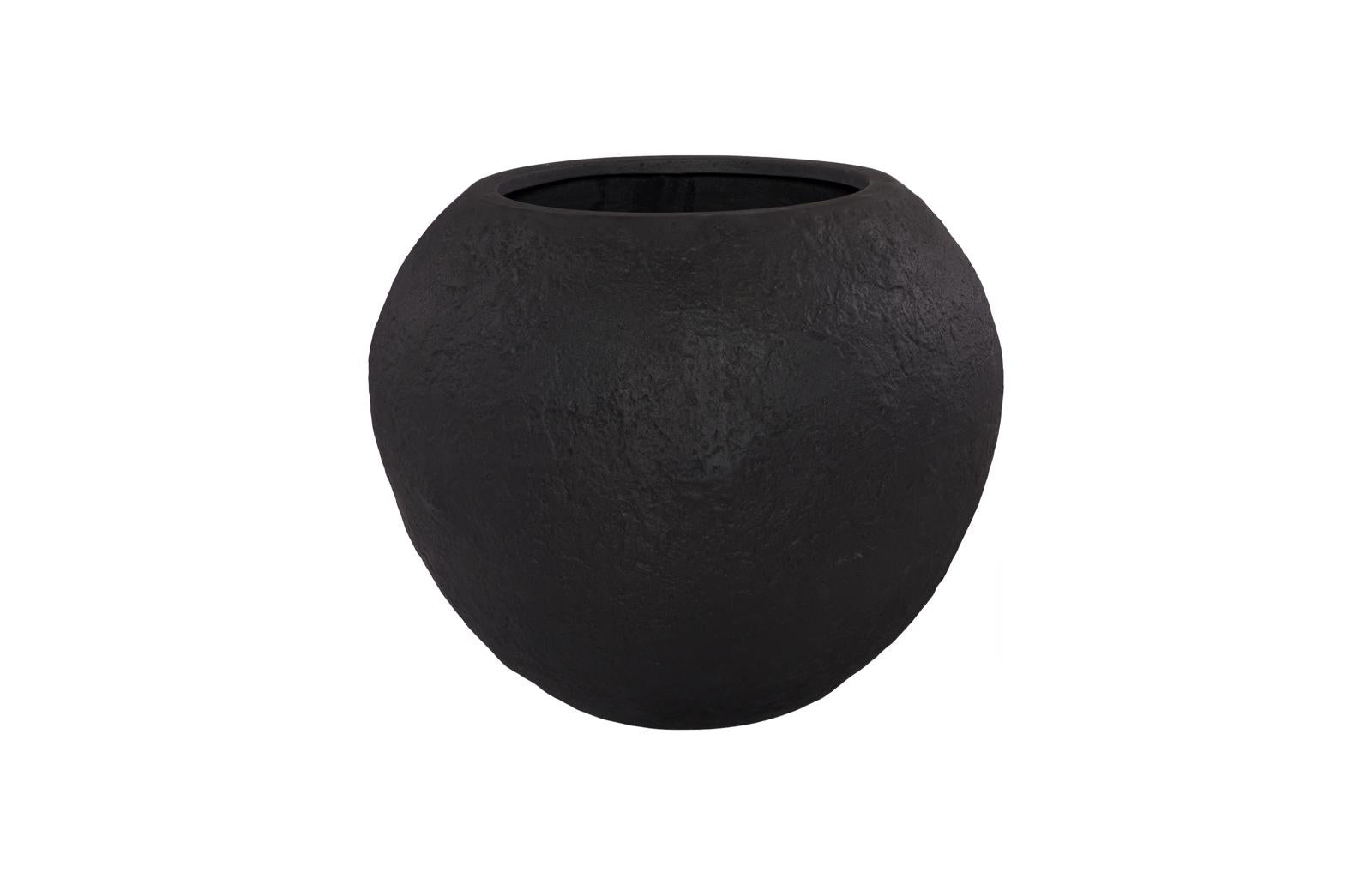 Phillips Collection Home Decor Phillips Collection Aera Planter Wide, Black, Large