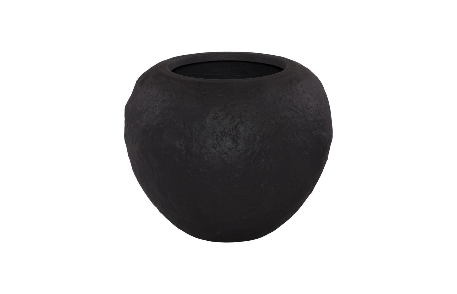 Phillips Collection Home Decor Phillips Collection Aera Planter Wide, Black, Small
