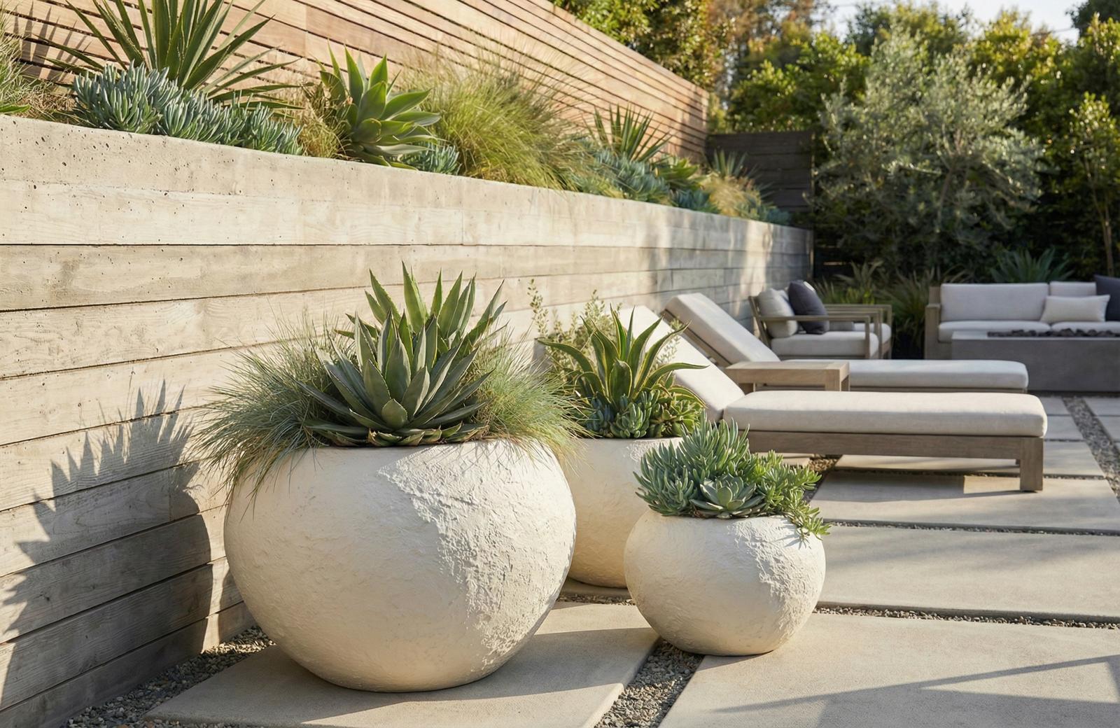Phillips Collection Home Decor Phillips Collection Aera Planter, Wide, Off White, Large