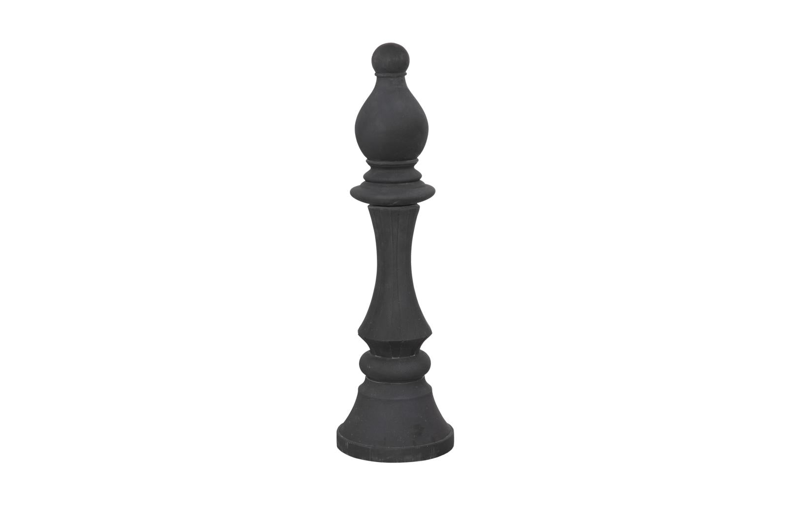 Phillips Collection Home Decor Phillips Collection Bishop Chess Sculpture, Cast Stone Black, Small