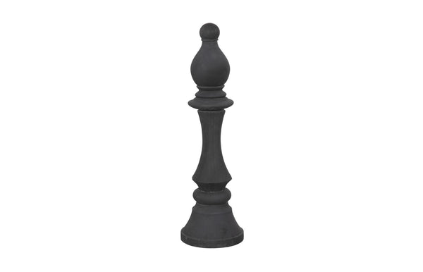 Phillips Collection Home Decor Phillips Collection Bishop Chess Sculpture, Cast Stone Black, Small