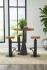 Phillips Collection Home Phillips Collection Black Iron Bar Stool, Swivel Seat, Natural