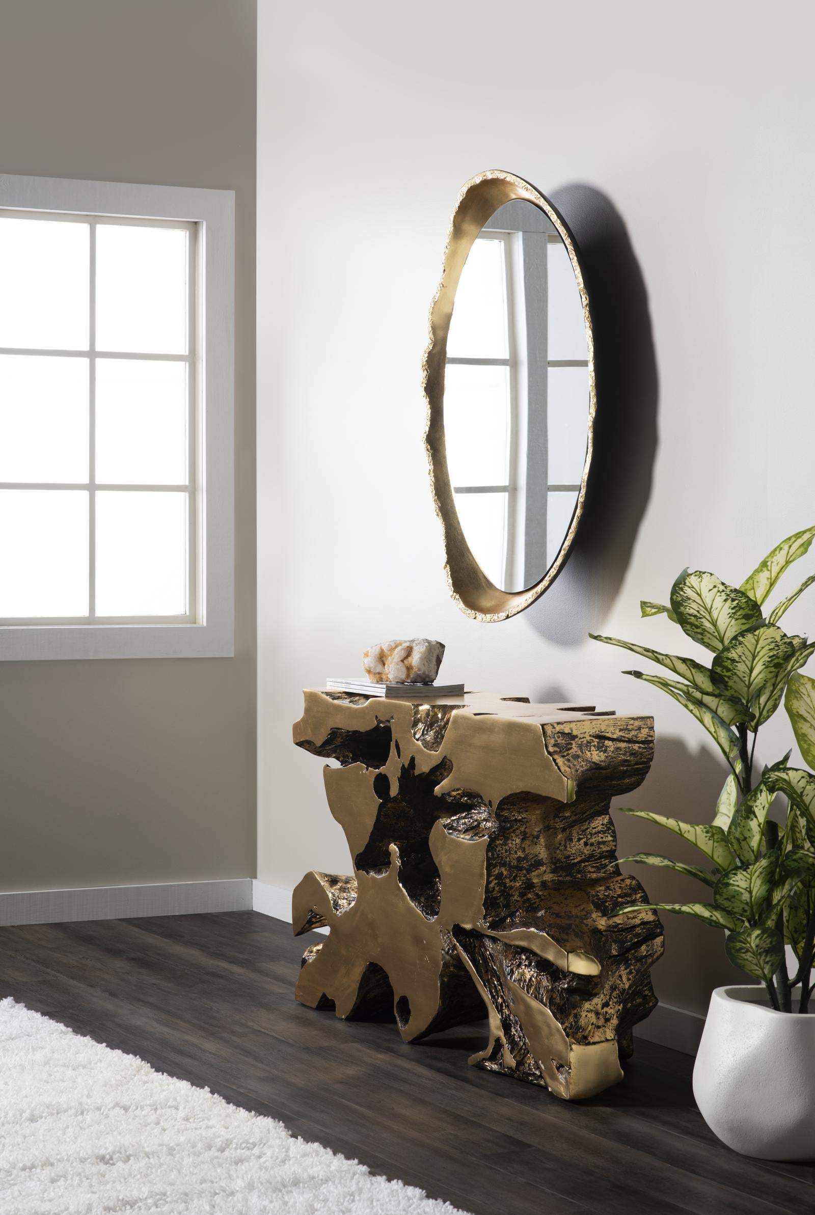 Phillips Collection Home Decor Phillips Collection Broken Egg Mirror, Black and Gold Leaf