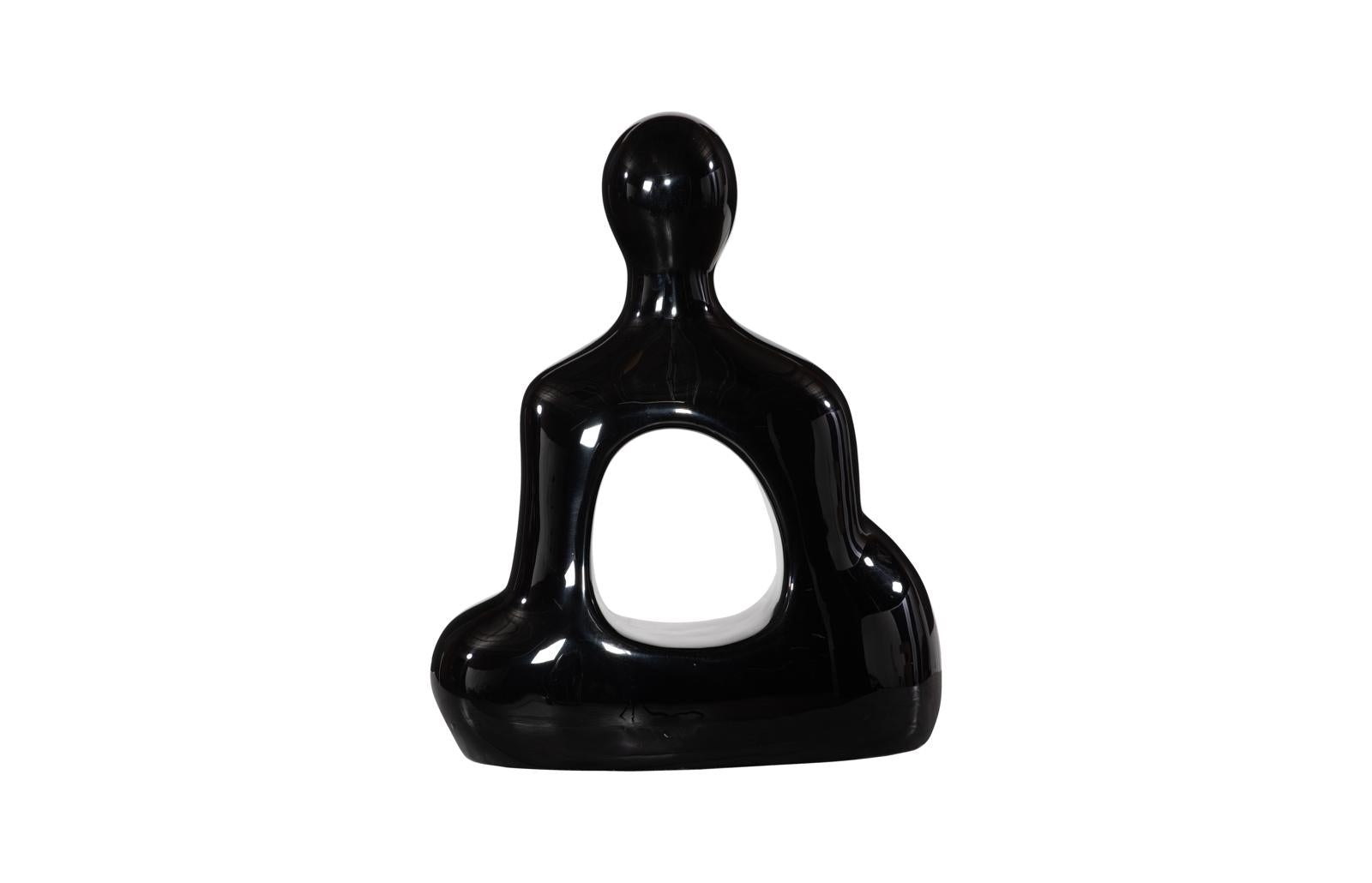 Phillips Collection Home Decor Phillips Collection Buddha Seated Sculpture, Gel Coat Black
