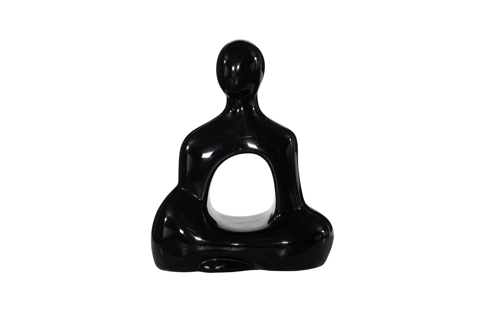 Phillips Collection Home Decor Phillips Collection Buddha Seated Sculpture, Gel Coat Black