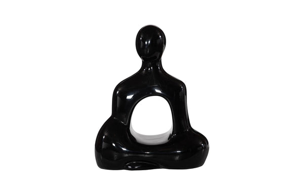 Phillips Collection Home Decor Phillips Collection Buddha Seated Sculpture, Gel Coat Black