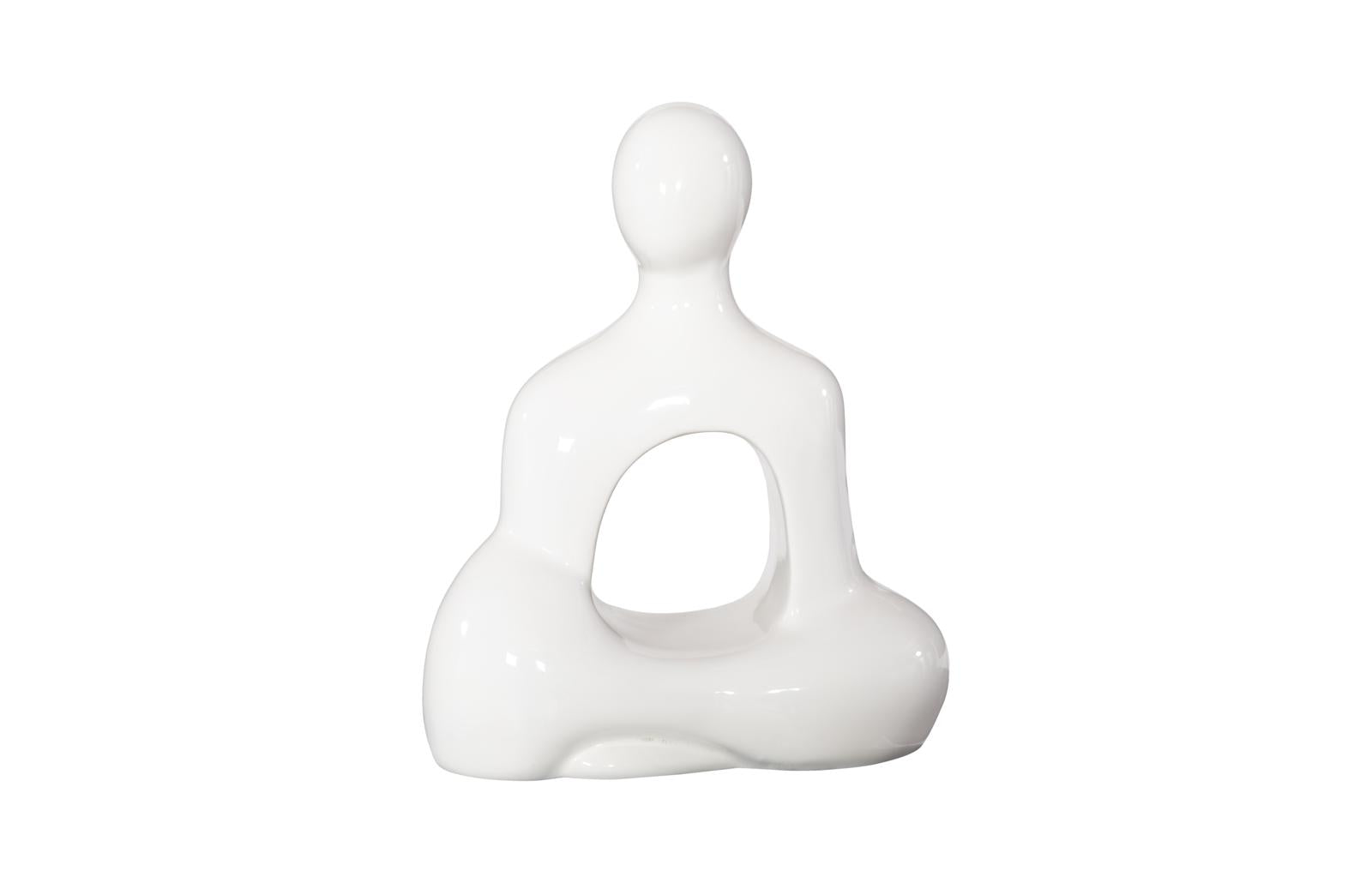 Phillips Collection Home Decor Phillips Collection Buddha Seated Sculpture, Gel Coat White