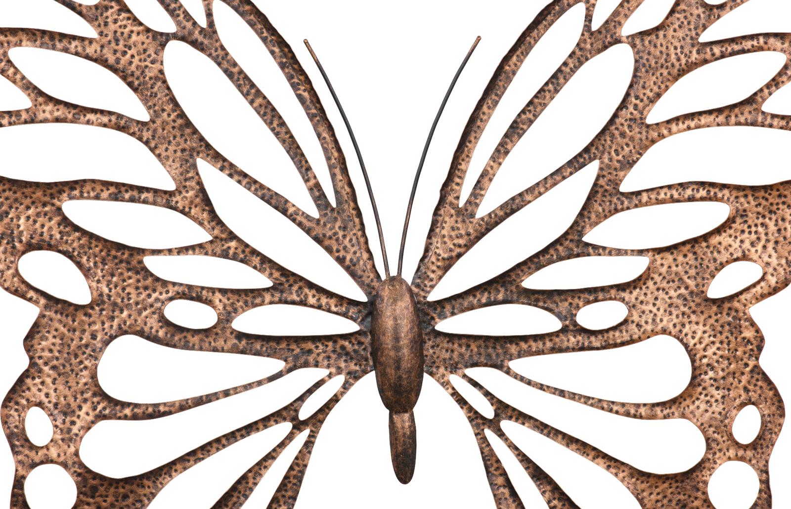Phillips Collection Home Decor Phillips Collection Butterfly Wall Art, LG, Copper/Black, Metal