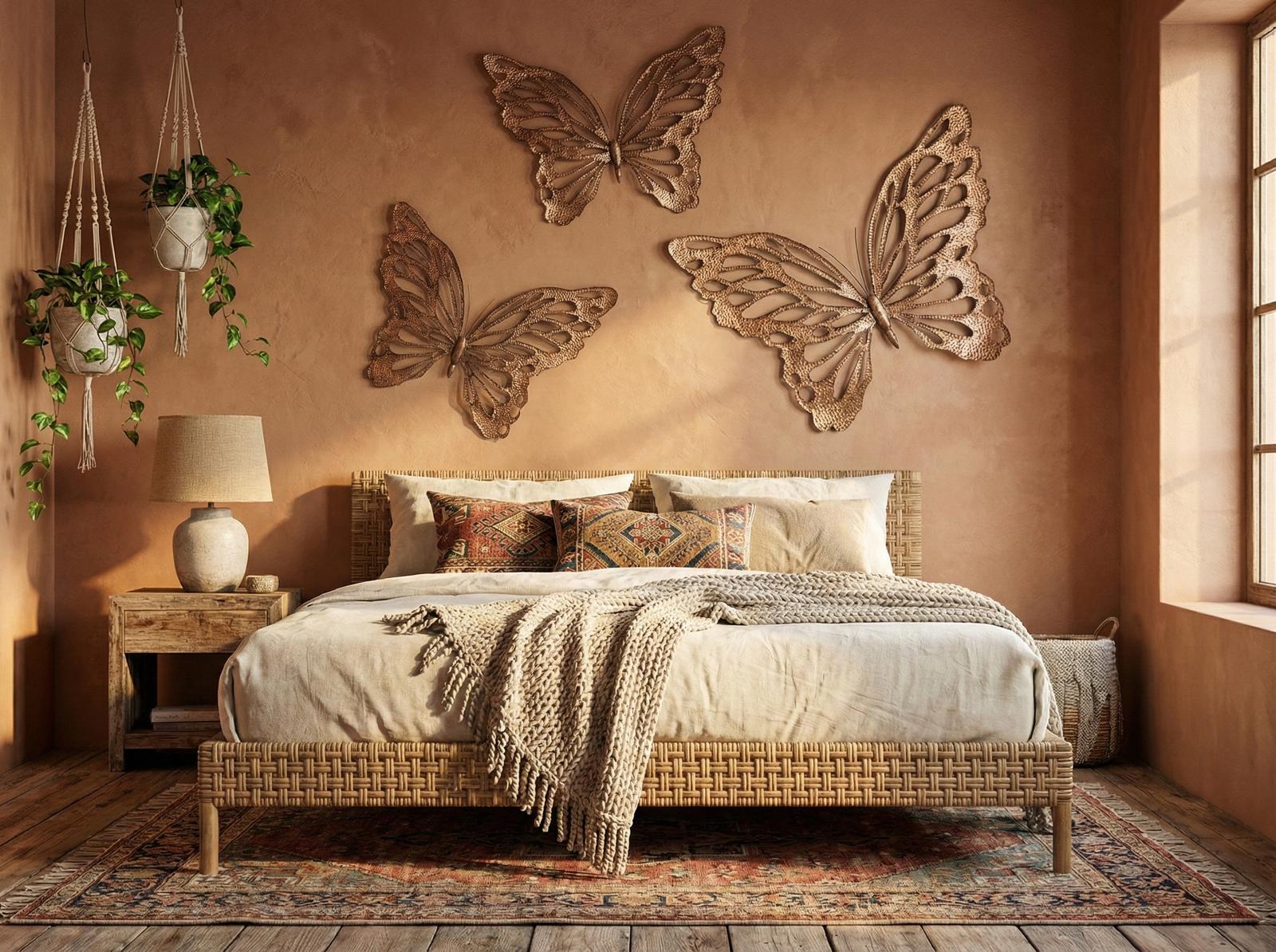 Phillips Collection Home Decor Phillips Collection Butterfly Wall Art, SM, Copper/Black, Metal