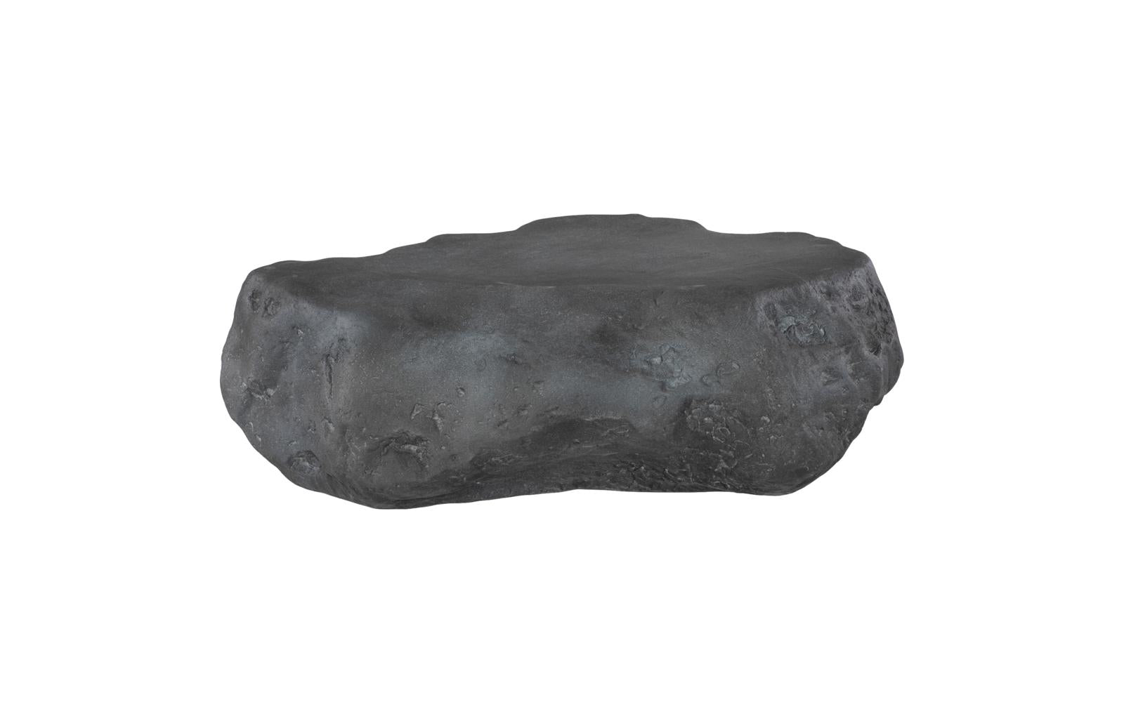 Phillips Collection Home Decor Phillips Collection Cast Boulder Coffee Table, Charcoal Stone, Small