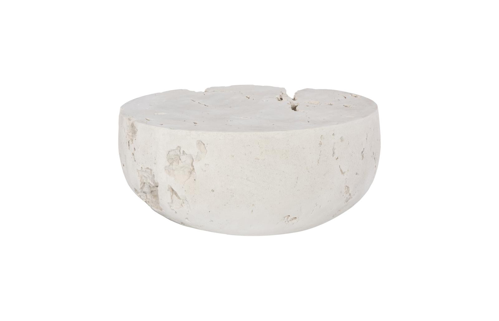 Phillips Collection Home Decor Phillips Collection Cast Cheese Stone Coffee Table, Round, Roman Stone
