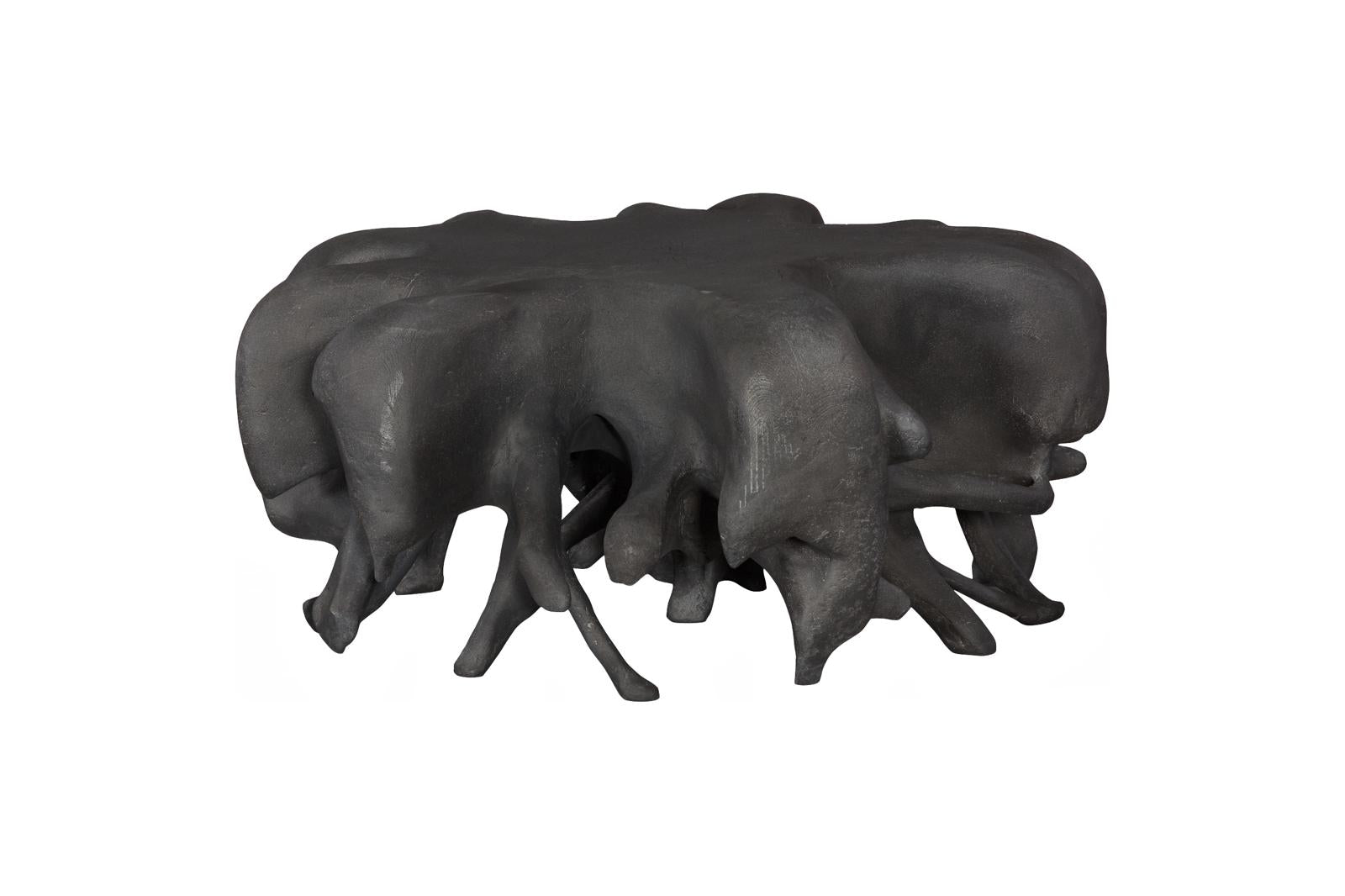 Phillips Collection Home Decor Phillips Collection Cast Coffee Table, Round, Charcoal Stone