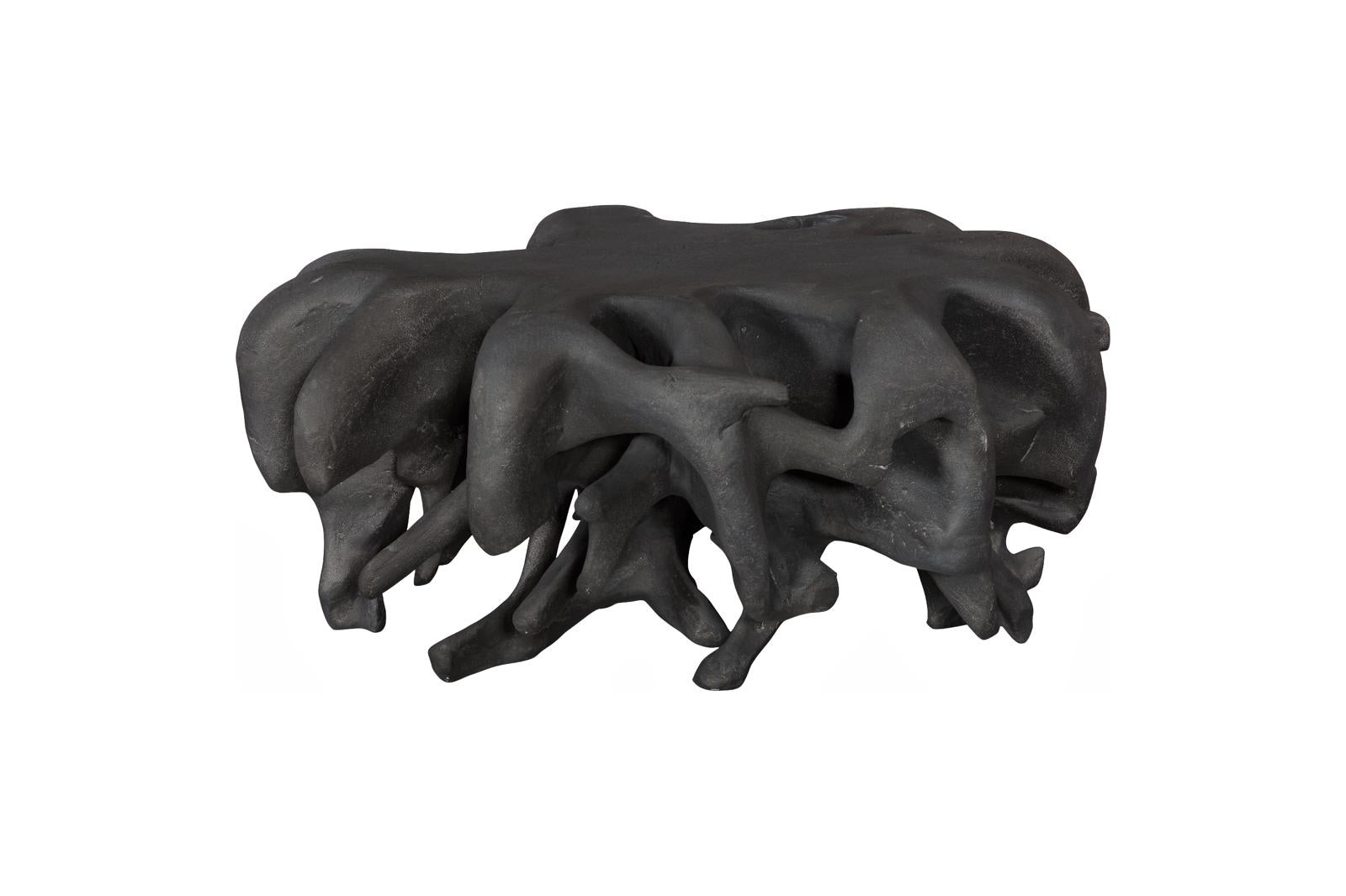 Phillips Collection Home Decor Phillips Collection Cast Coffee Table, Round, Charcoal Stone