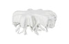 Phillips Collection Home Decor Phillips Collection Cast Coffee Table Round, White Stone