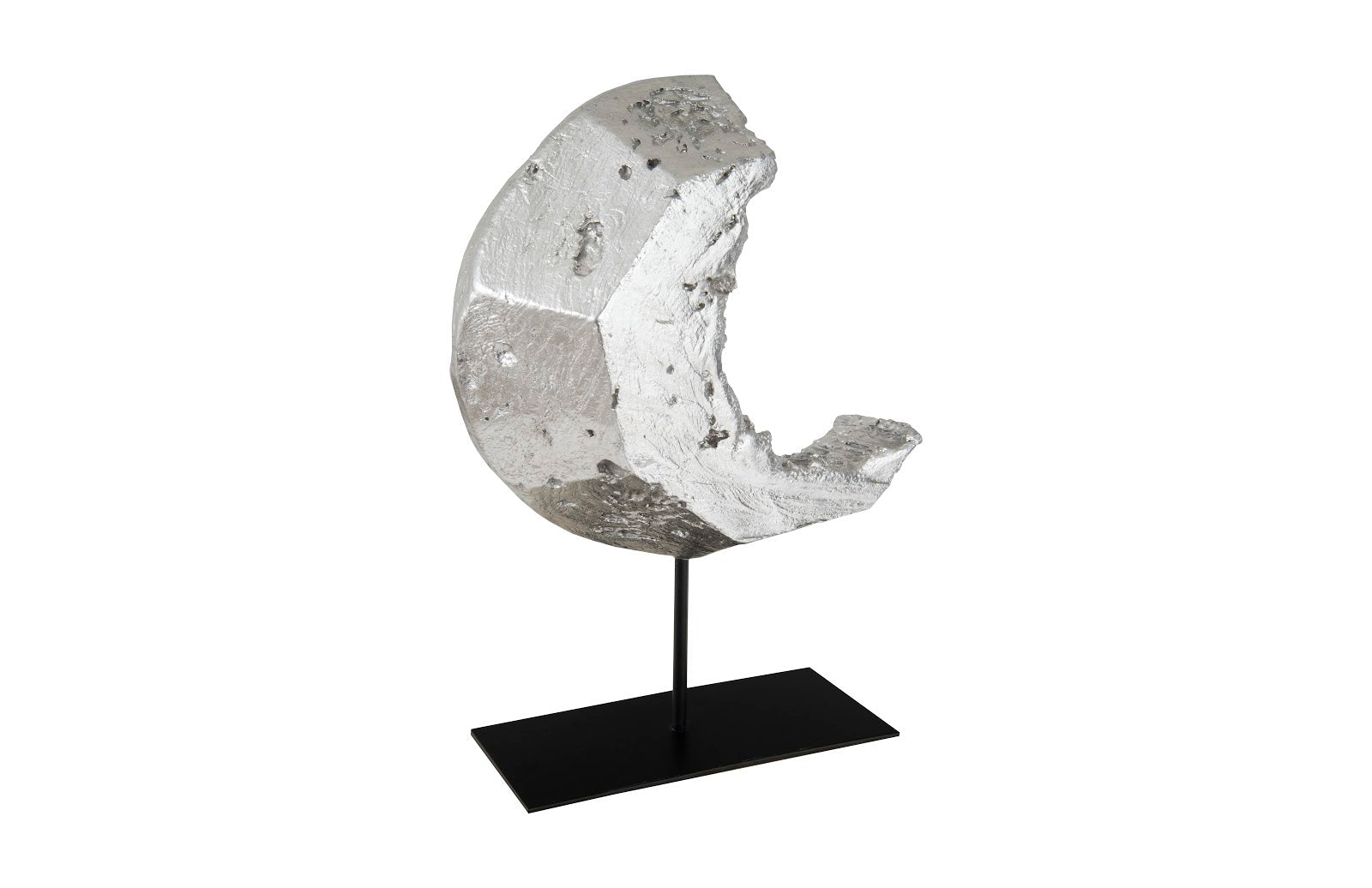 Phillips Collection Home Decor Phillips Collection Cast Eroded Wood Circle on Stand, Silver Leaf, Assorted