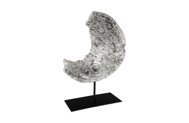 Phillips Collection Home Decor Phillips Collection Cast Eroded Wood Circle on Stand, Silver Leaf, Assorted