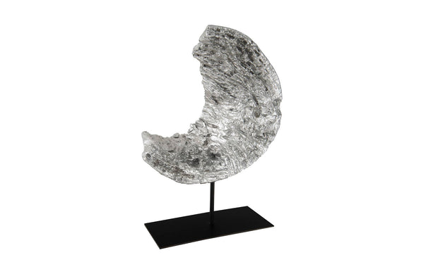 Phillips Collection Home Decor Phillips Collection Cast Eroded Wood Circle on Stand, Silver Leaf, Assorted