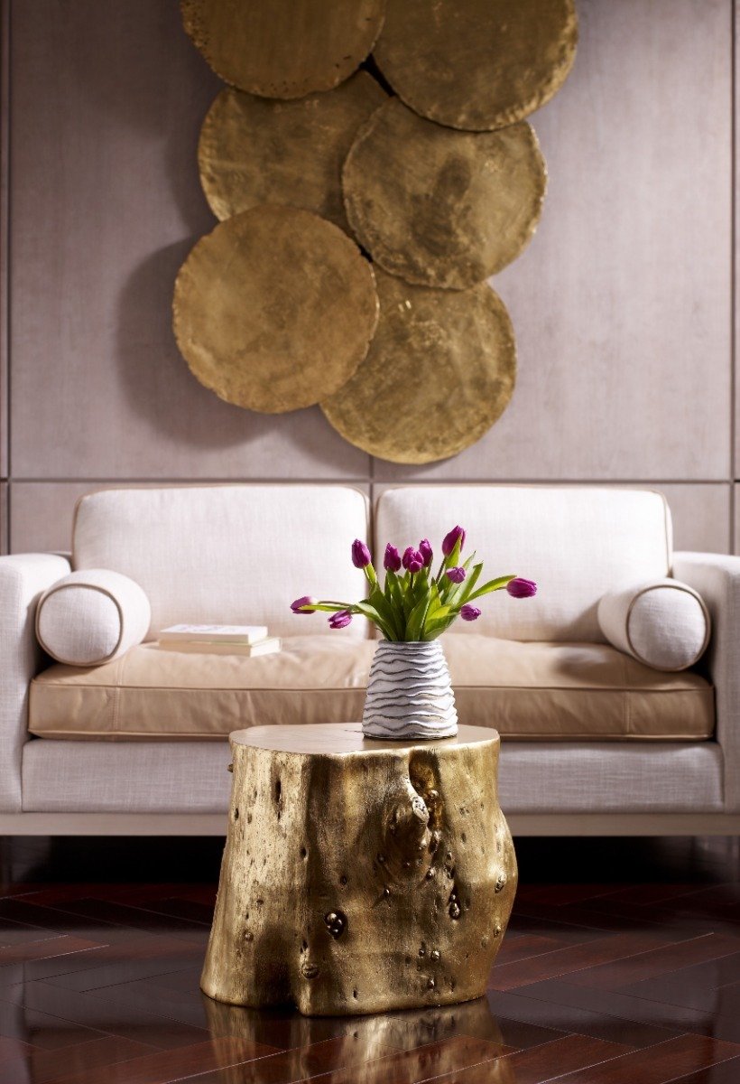 Phillips Collection Home Phillips Collection Cast Oil Drum Wall Discs, Gold Leaf, Set of 4