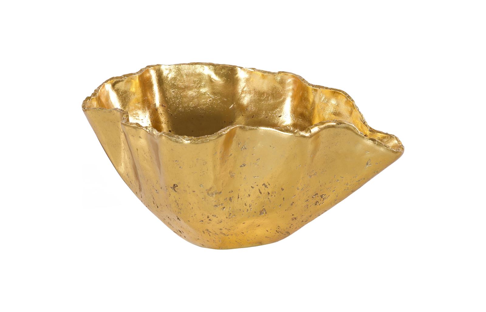 Phillips Collection Home Decor Phillips Collection Cast Onyx  Bowl, Gold Leaf, Large