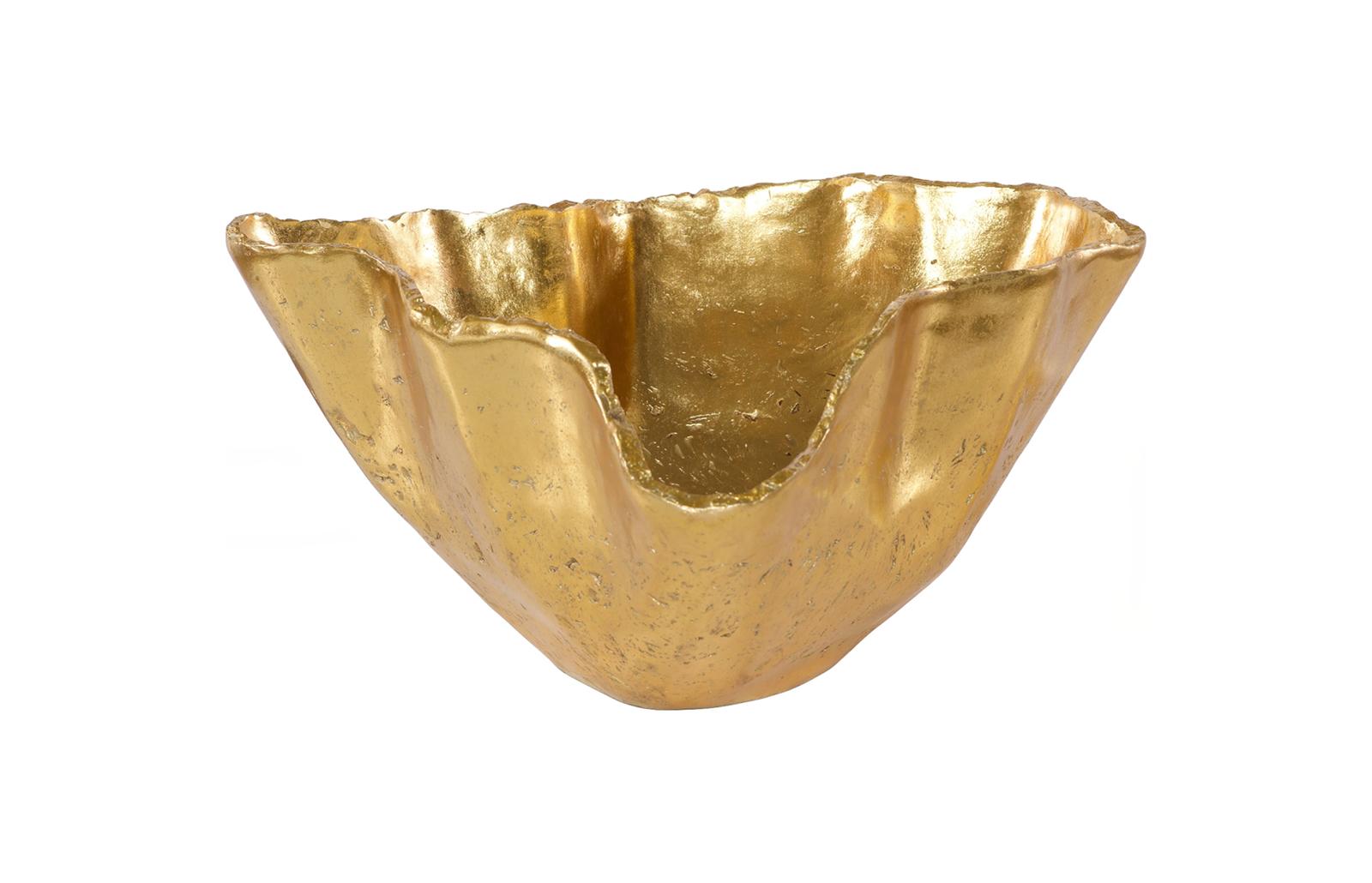 Phillips Collection Home Decor Phillips Collection Cast Onyx  Bowl, Gold Leaf, Large