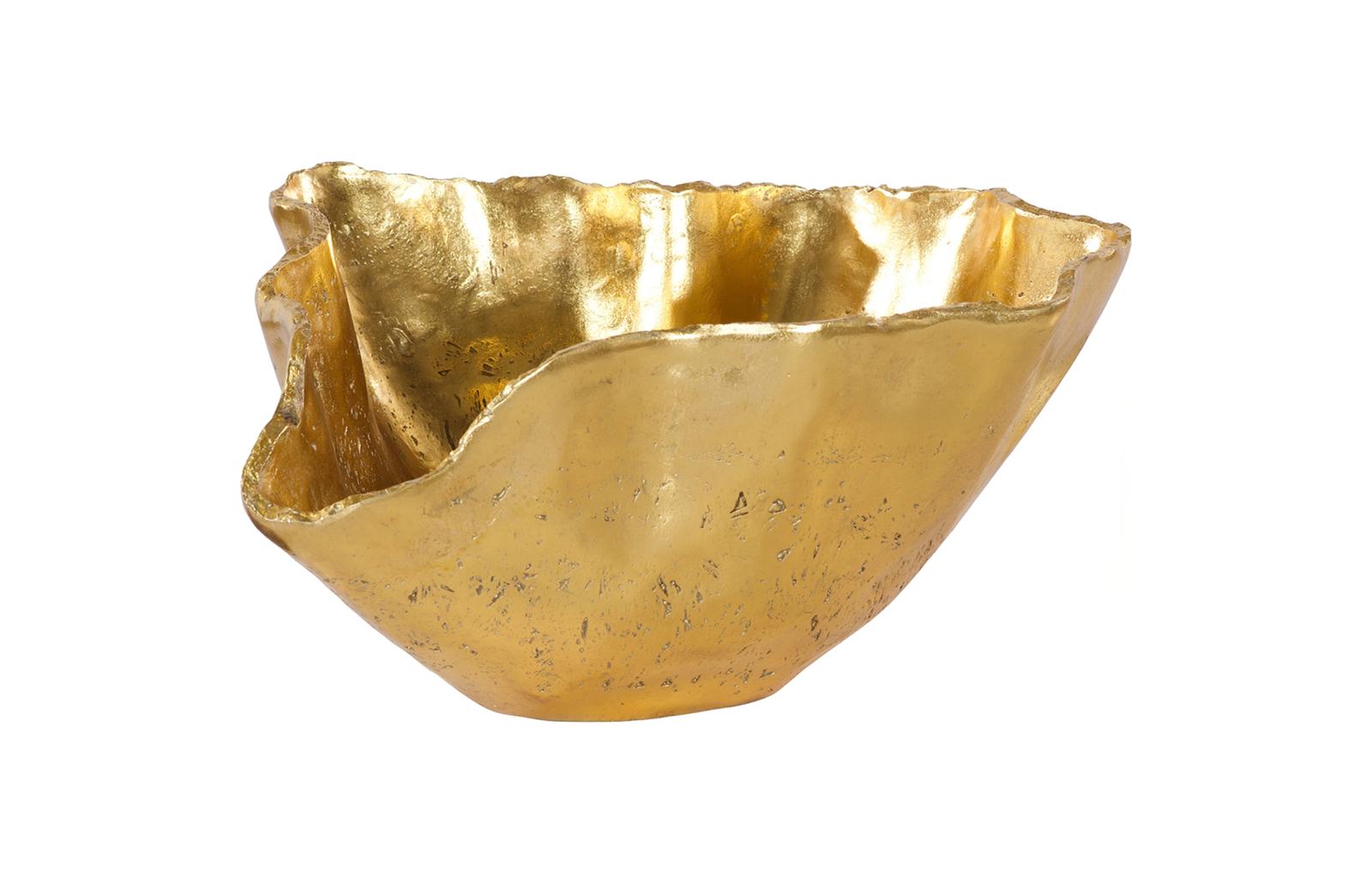 Phillips Collection Home Decor Phillips Collection Cast Onyx  Bowl, Gold Leaf, Large