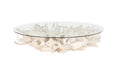 Phillips Collection Home Decor Phillips Collection Cast Root Coffee Table, Faux Bleached Finish, With 82" Glass