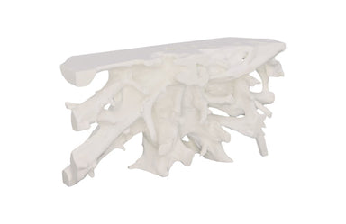 Phillips Collection Furniture Oversized LTL - Rate to be Quoted Phillips Collection Cast Root Console Table, Gel Coat White