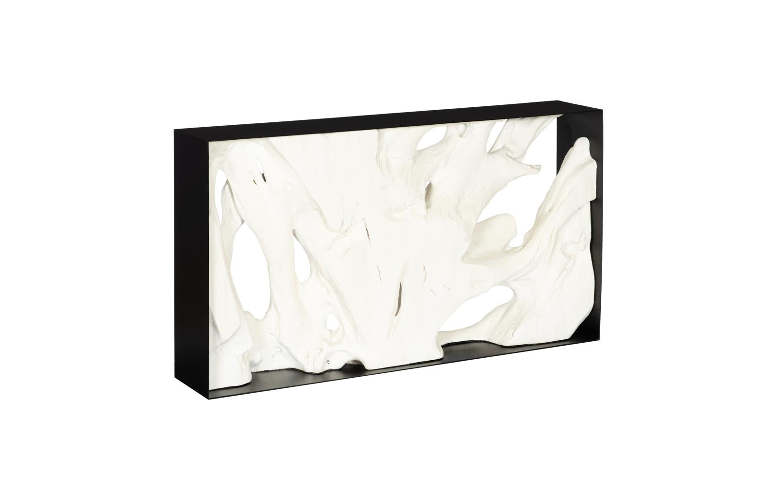 Phillips Collection Home Decor Phillips Collection Cast Root Framed Console Table, Resin, Faux Bleached