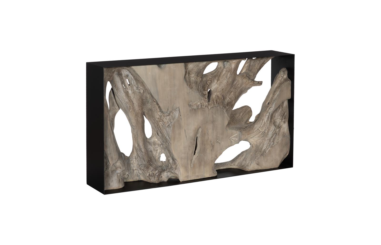 Phillips Collection Home Decor Phillips Collection Cast Root Framed Console Table, Resin, Gray Wood Finish