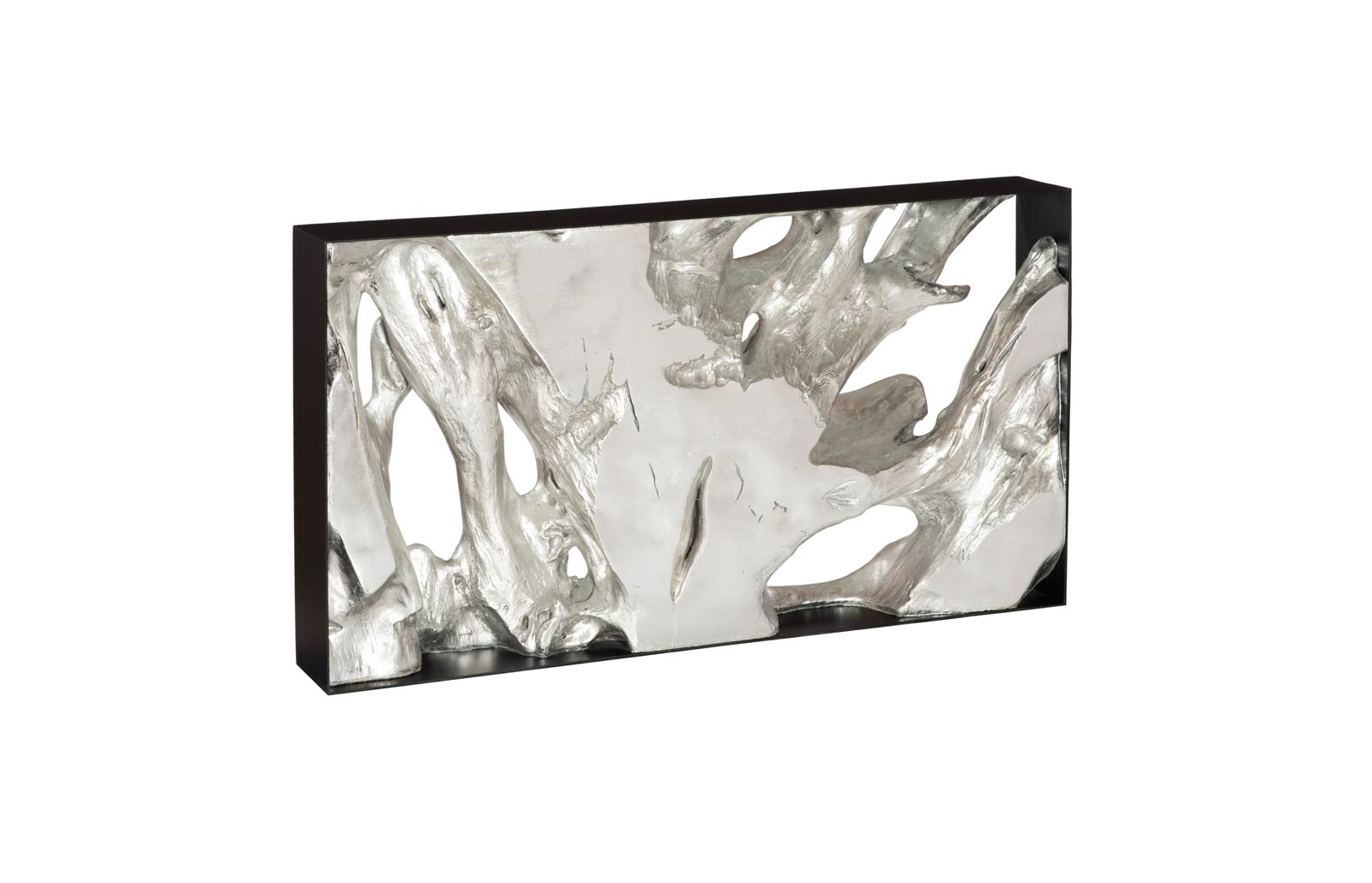 Phillips Collection Home Decor Phillips Collection Cast Root Metal Framed Console Table, Resin, Silver Leaf, SM