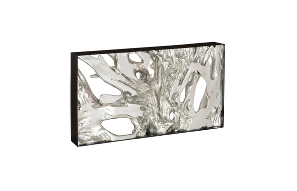 Phillips Collection Home Decor Phillips Collection Cast Root Metal Framed Console Table, Resin, Silver Leaf, SM