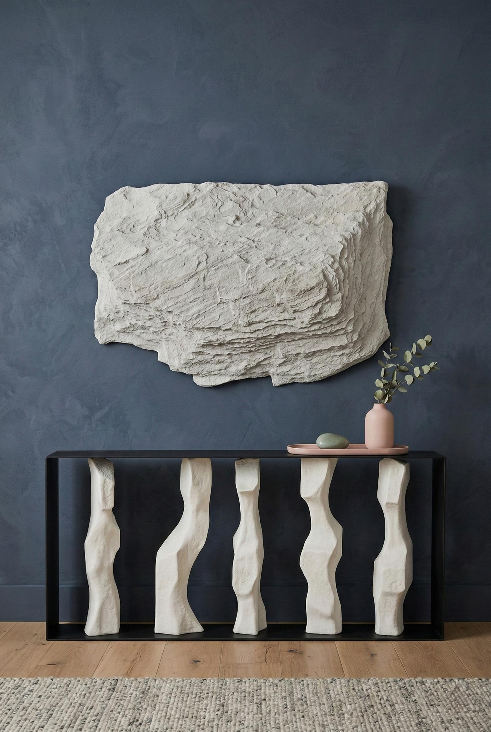 Phillips Collection Home Decor Phillips Collection Cast Women Metal Framed Console, Roman Stone