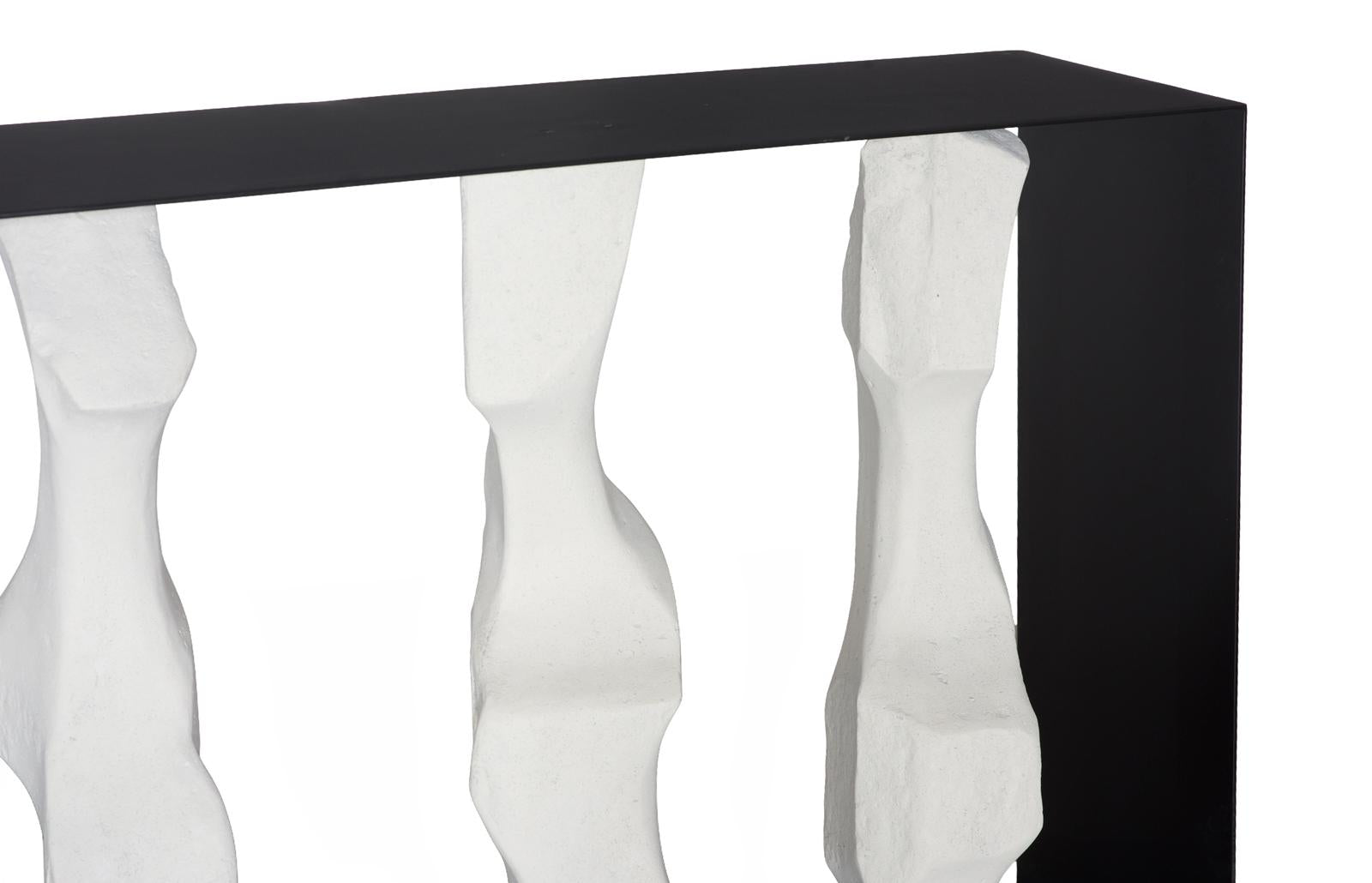 Phillips Collection Home Decor Phillips Collection Cast Women Metal Framed Console, Roman Stone