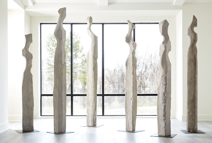 Phillips Collection Home Oversized LTL - Rate to be Quoted Phillips Collection Cast Women Sculptures, C , Colossal, Roman Stone