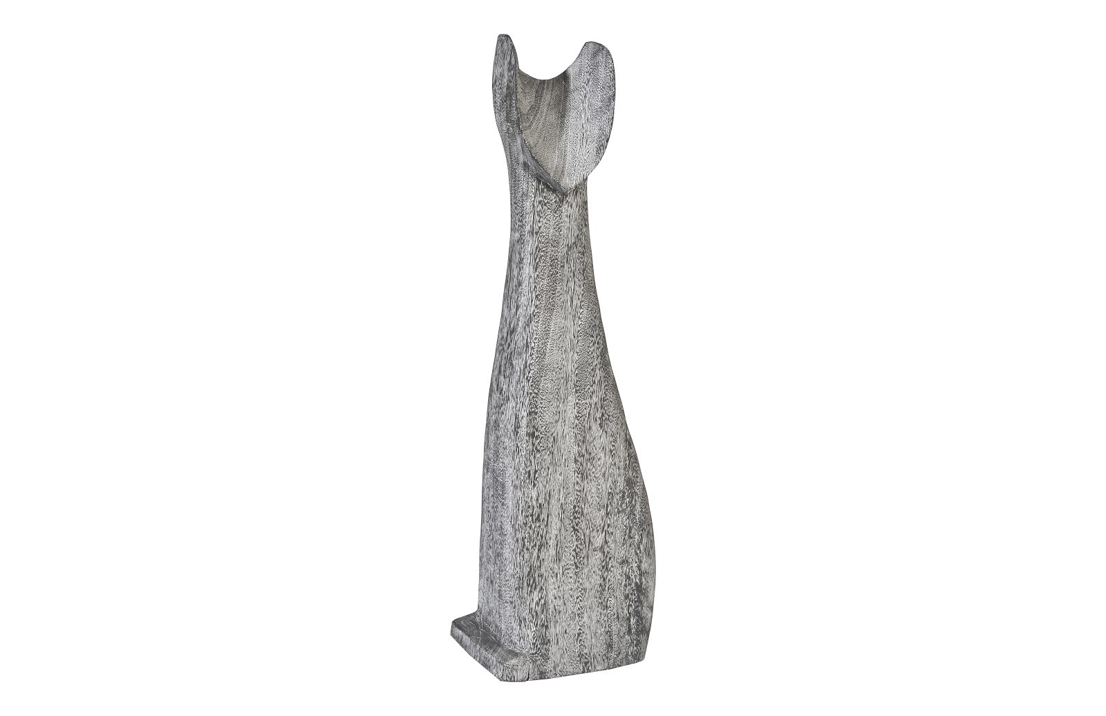 Phillips Collection Home Phillips Collection Cat Sculpture, Large, Chamcha Wood, Gray Stone Finish