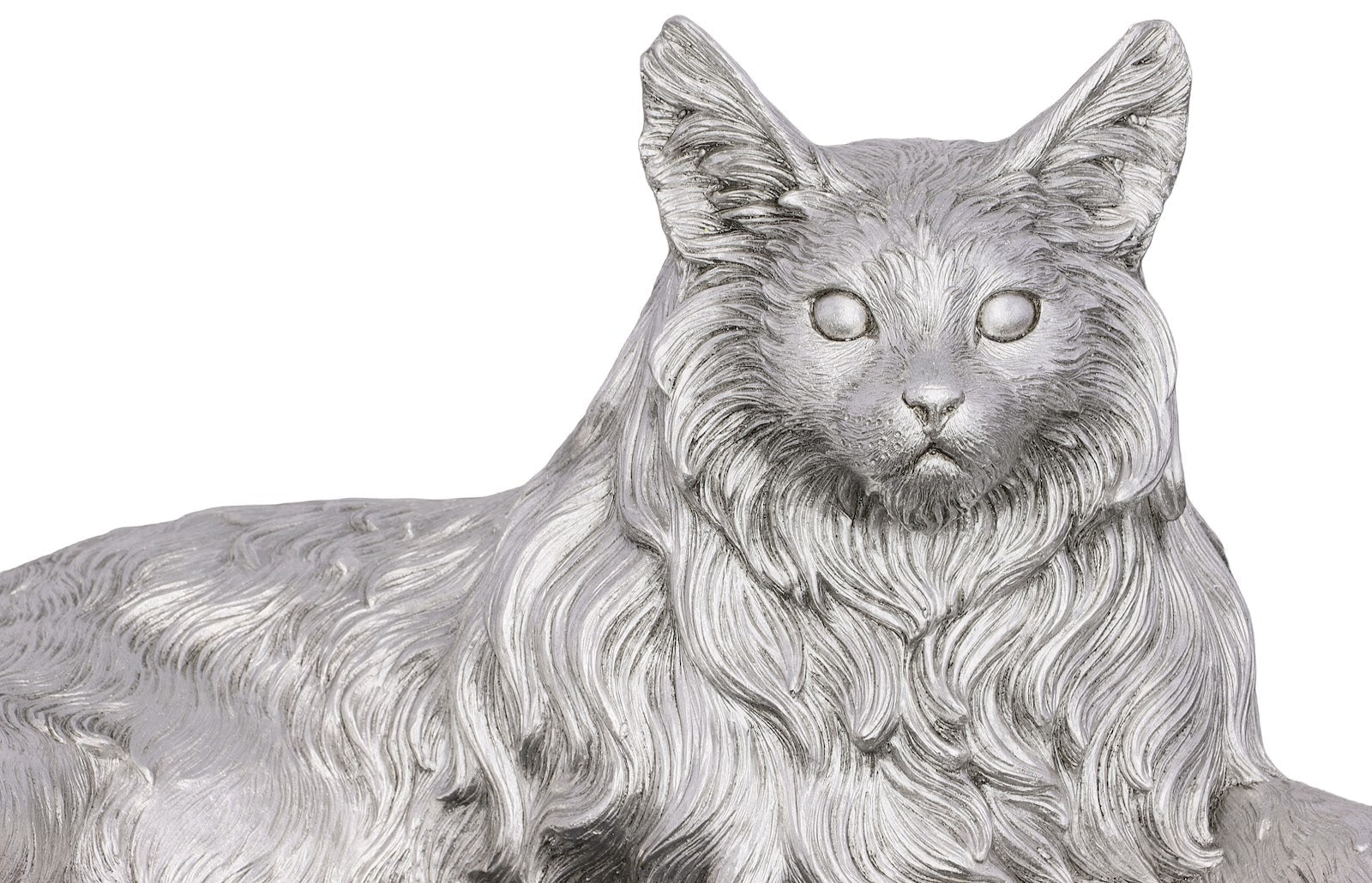 Phillips Collection Home Phillips Collection Cat Sculpture, Silver Leaf