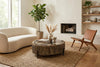 Phillips Collection Home Decor Phillips Collection Chaka Petrified Coffee Table, Mixed, With Black Legs