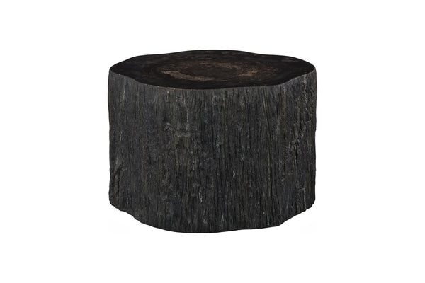 Phillips Collection Home Decor Phillips Collection Chaka Petrified Coffee Table, Rough, Black, Large