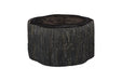Phillips Collection Home Decor Phillips Collection Chaka Petrified Coffee Table, Rough, Black, Small