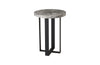 Phillips Collection Home Oversized LTL - Rate to be Quoted Phillips Collection Chuleta Bar Table on Black Metal Base, Chamcha Wood, Gray Stone