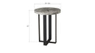 Phillips Collection Home Oversized LTL - Rate to be Quoted Phillips Collection Chuleta Bar Table on Black Metal Base, Chamcha Wood, Gray Stone