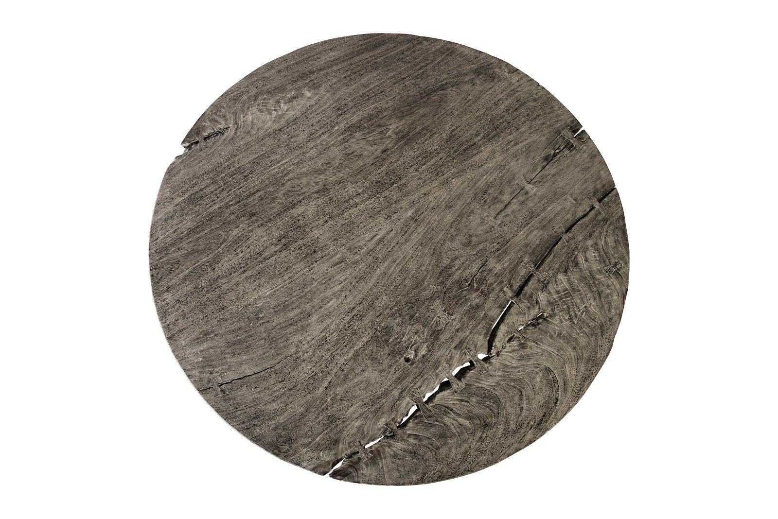 Phillips Collection Home Decor Phillips Collection Chuleta Round Dining Table on Stainless Steel Base, Gray Stone
