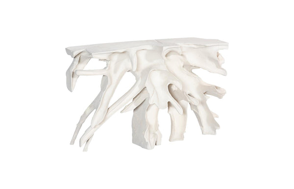 Phillips Collection Home Decor Phillips Collection Contour Cast Root Console, White Stone