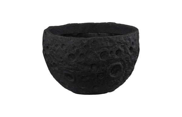 Phillips Collection Home Decor Phillips Collection Crater Planter, Black Stone