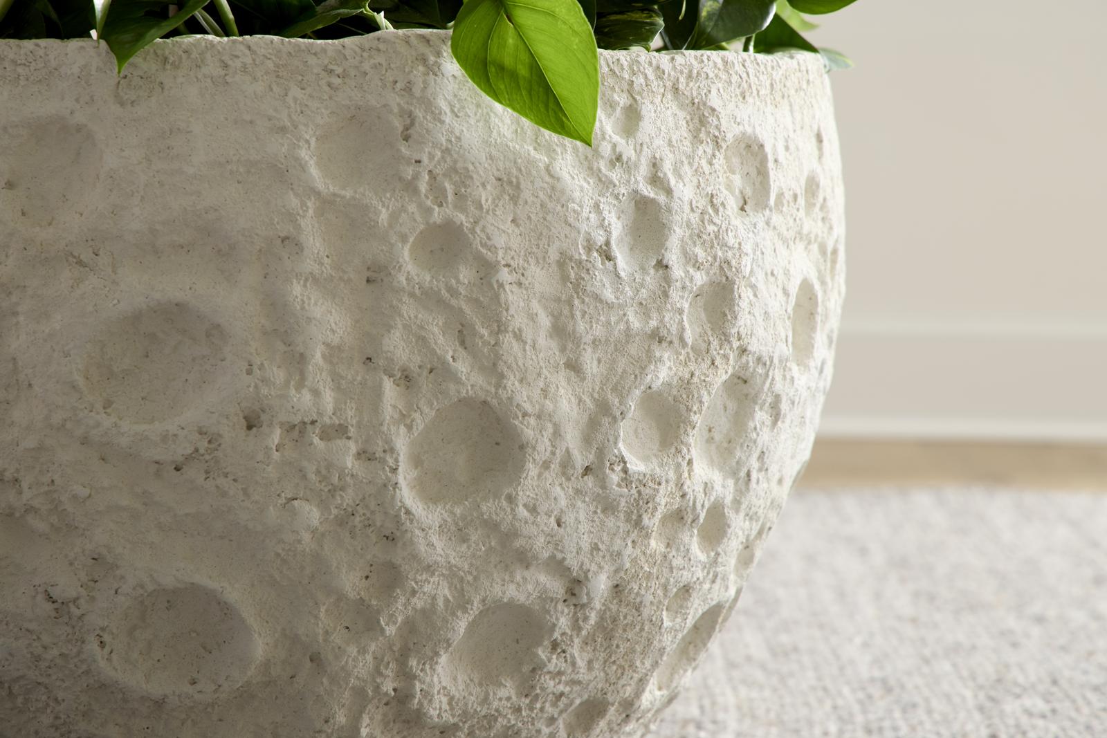 Phillips Collection Home Decor Phillips Collection Crater Planter, White Stone