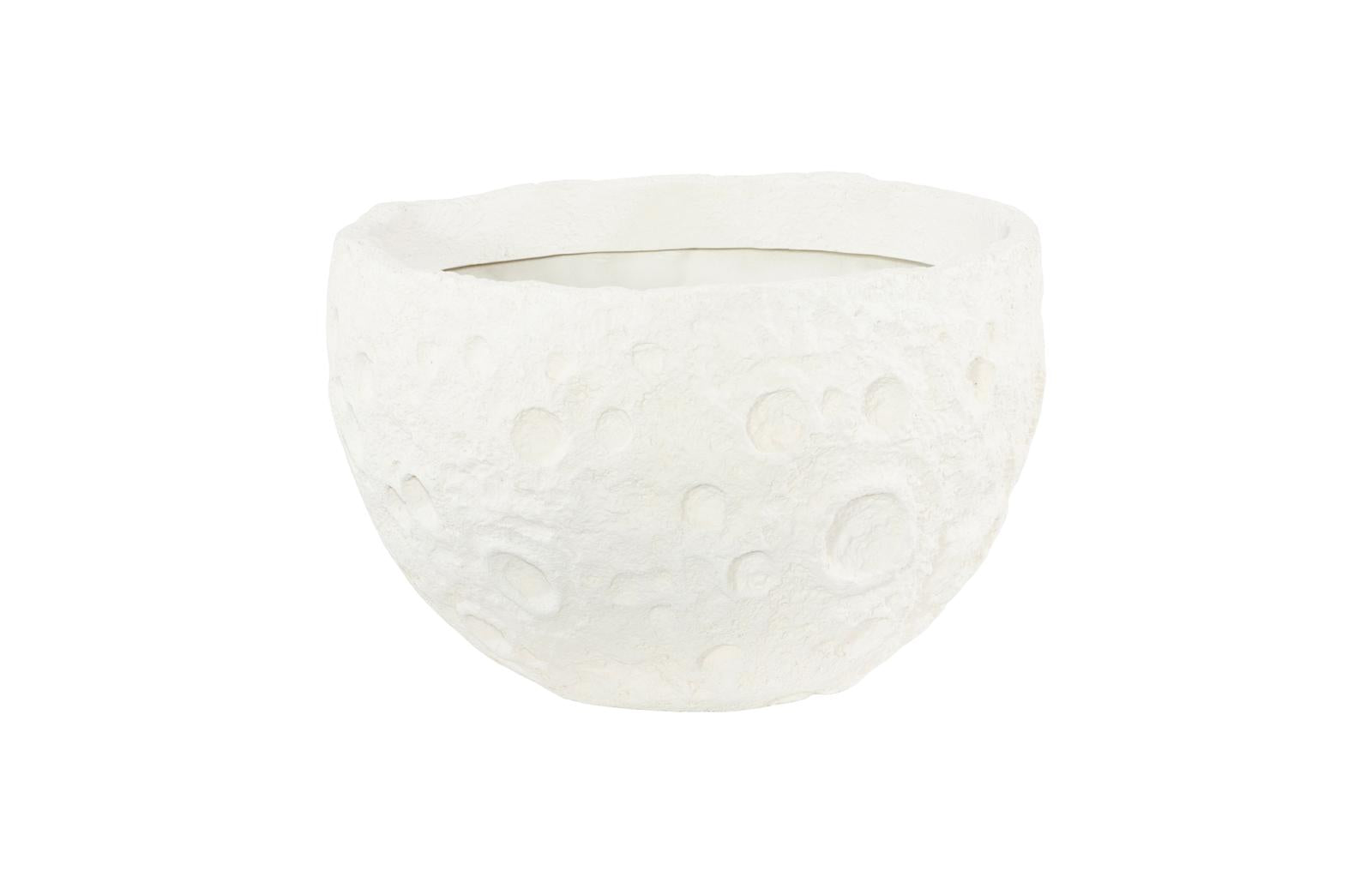 Phillips Collection Home Decor Phillips Collection Crater Planter, White Stone