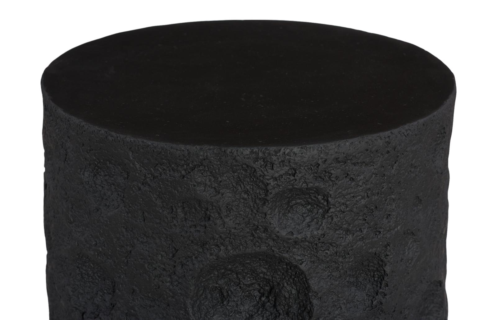 Phillips Collection Home Decor Phillips Collection Crater  Side Table, Black Stone