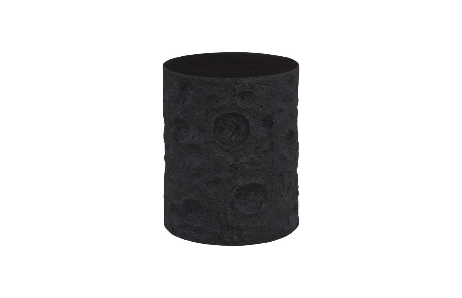 Phillips Collection Home Decor Phillips Collection Crater  Side Table, Black Stone