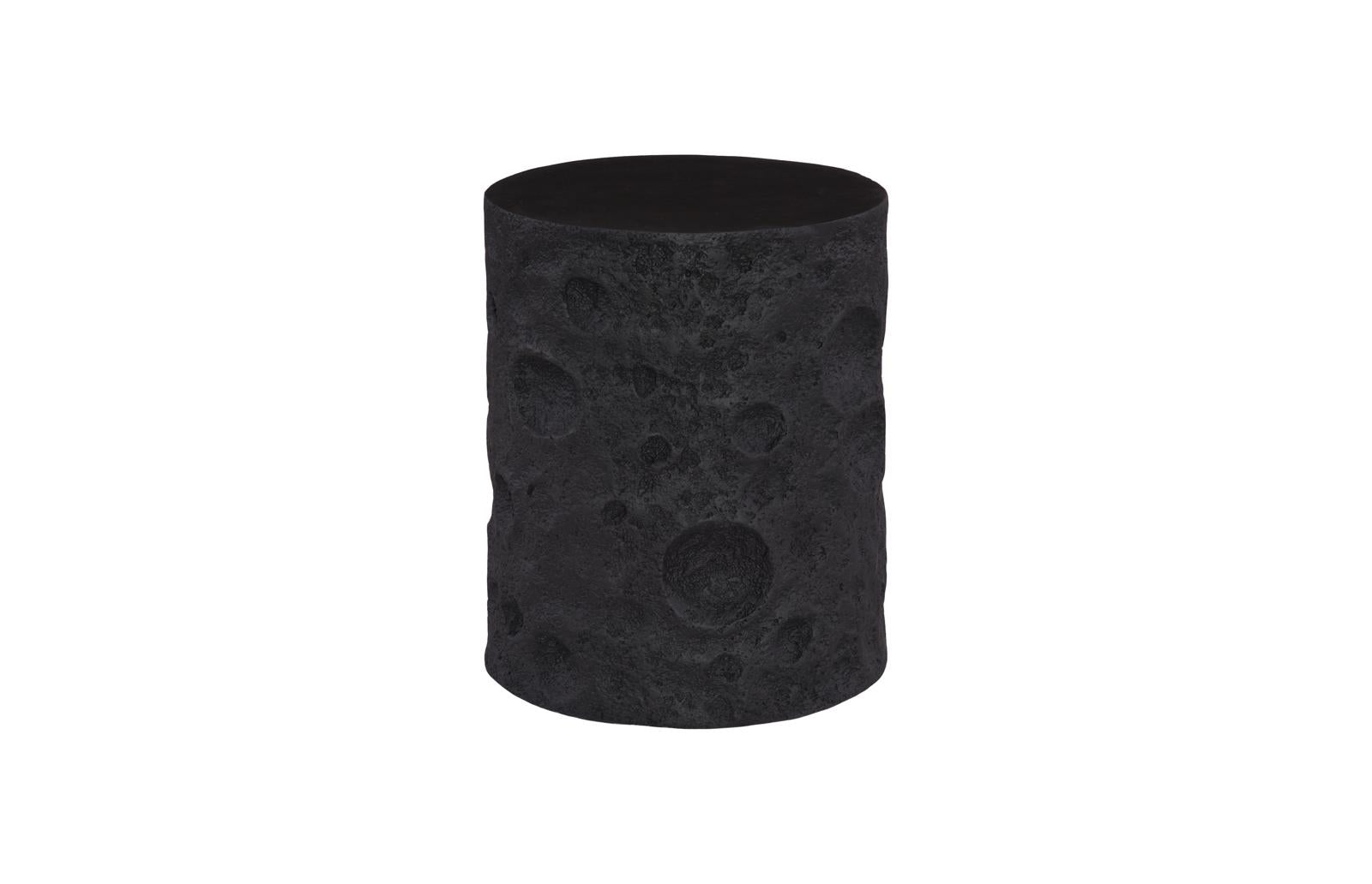 Phillips Collection Home Decor Phillips Collection Crater  Side Table, Black Stone